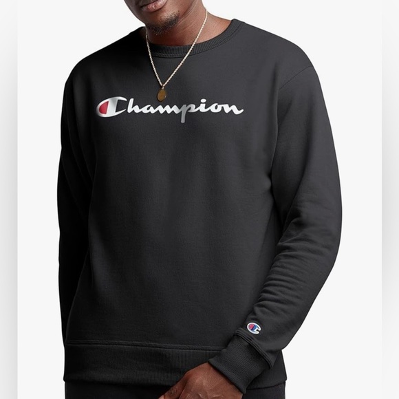 Champion Other - Champion Black Crewneck Sweatshirt Men’s Medium